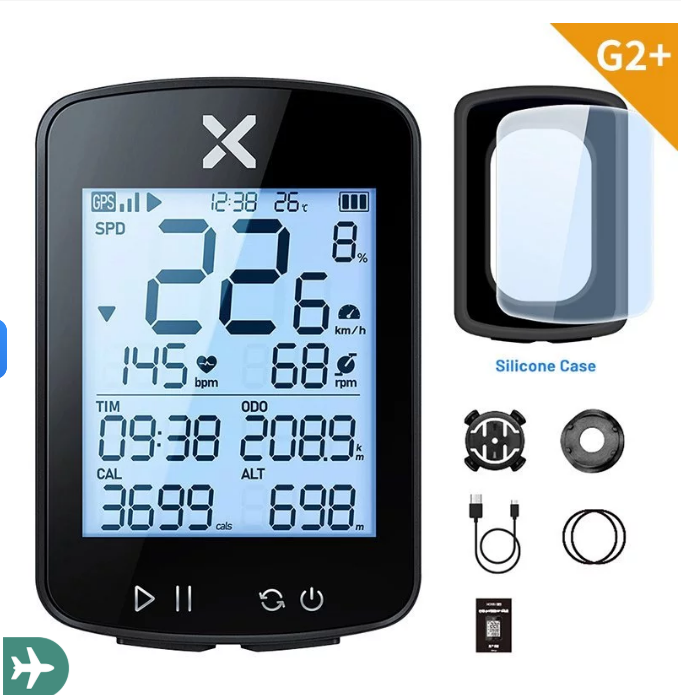Ciclocomputador XOSS G2 / G2+ GPS Ciclismo Rastreador Odômetro – Para bicicleta de estrada e MTB