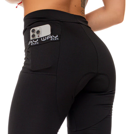 Bermuda Ciclista Feminina Confort Pro – Forro em Espuma | Proteção UV 50+ | 2 Bolsos Laterais