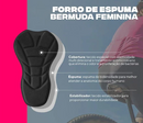 Bermuda Ciclista Feminina Confort Pro – Forro em Espuma | Proteção UV 50+ | 2 Bolsos Laterais