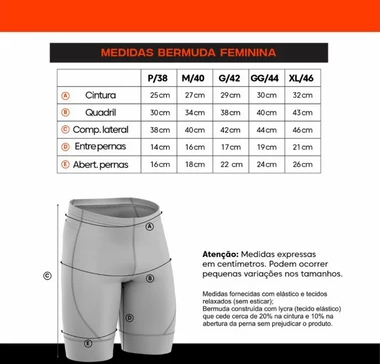 Bermuda Ciclista Feminina Confort Pro – Forro em Espuma | Proteção UV 50+ | 2 Bolsos Laterais