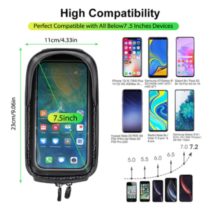 Bolsa Frontal para Bicicleta, A prova D'água