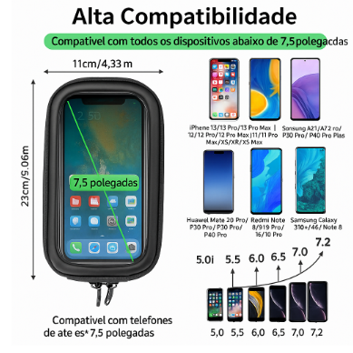 Bolsa para Bicicleta MTB com Suporte para Celular Touch e Impermeável