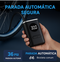 Bomba de Encher Pneu de Bicicleta Elétrica Portátil Recarregavél USB