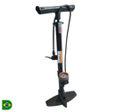 Bomba de Encher Pneu para Bicicleta com Manômetro – 160 psi, Bico Duplo e Adaptadores