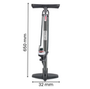 Bomba de Encher Pneu para Bicicleta com Manômetro – 160 psi, Bico Duplo e Adaptadores