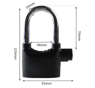 Cadeado Bicicleta com Alarme 110dB – Trava Bike e Moto Antifurto 