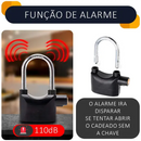 Cadeado Bicicleta com Alarme 110dB – Trava Bike e Moto Antifurto 