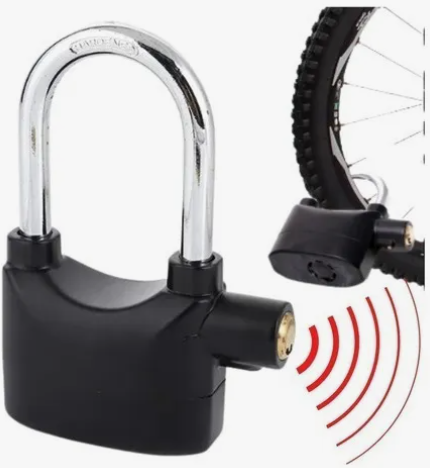 Cadeado Bicicleta com Alarme 110dB – Trava Bike e Moto Antifurto 