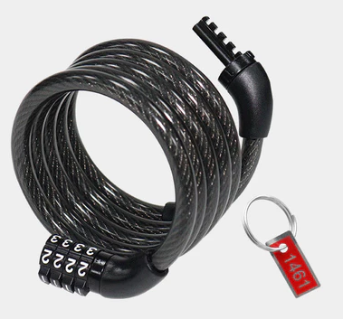Cadeado Bicicleta com Senha – Trava Segurança Bike 80cm Cabo de Aço