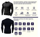 Camisa UV Masculina Manga Longa Segunda Pele Térmica Proteção Solar 50+ Esportes Outdoor