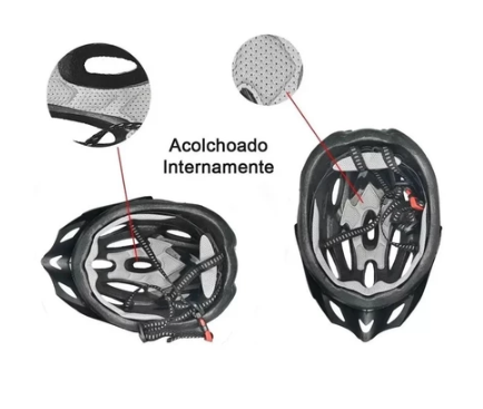Capacete Ciclismo com LED – Capacete Ciclista Masculino e Feminino com Regulagem