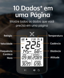 Ciclocomputador XOSS G2 / G2+ GPS Ciclismo Rastreador Odômetro