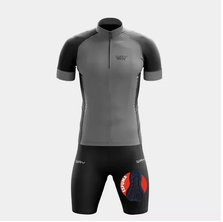 Conjunto Ciclismo Masculino Roupa Ciclismo Masculino, Roupa Ciclismo Way Fresh – Camisa UV + Bermuda com Forro em Espuma