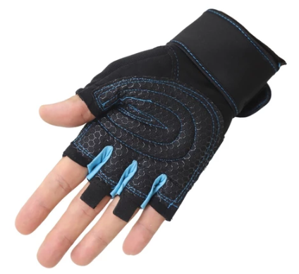 Luva Unissex para Ciclista com Reforço Anti-impacto e Munhequeira Ajustável