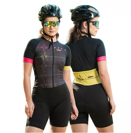 Macaquinho Ciclismo Feminino Forro Espuma Confortável com Bolsos e Proteção UV – Zero Transparência