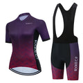 RXKECF Pro 2023 Woman Short Sleeve Cycling Jersey Set Sports Outfit Bike Clothing Kit Mtb Maillot Cyclist Bicycle Clothes