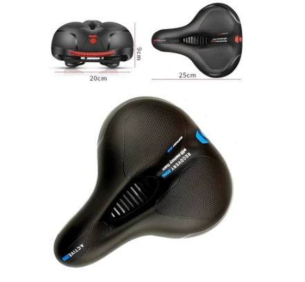 Assento De Bicicleta Banco Selim Super Confortável Selim Largo Bicicleta C/sinalizador adesivo Refletivo