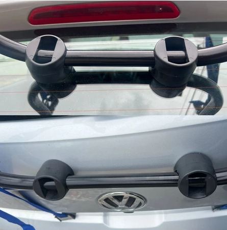 Suporte para bike Transbike 2 bicicletas POP Preto tira Azul Novo